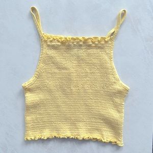 Forever 21 Yellow Crop Top Size S